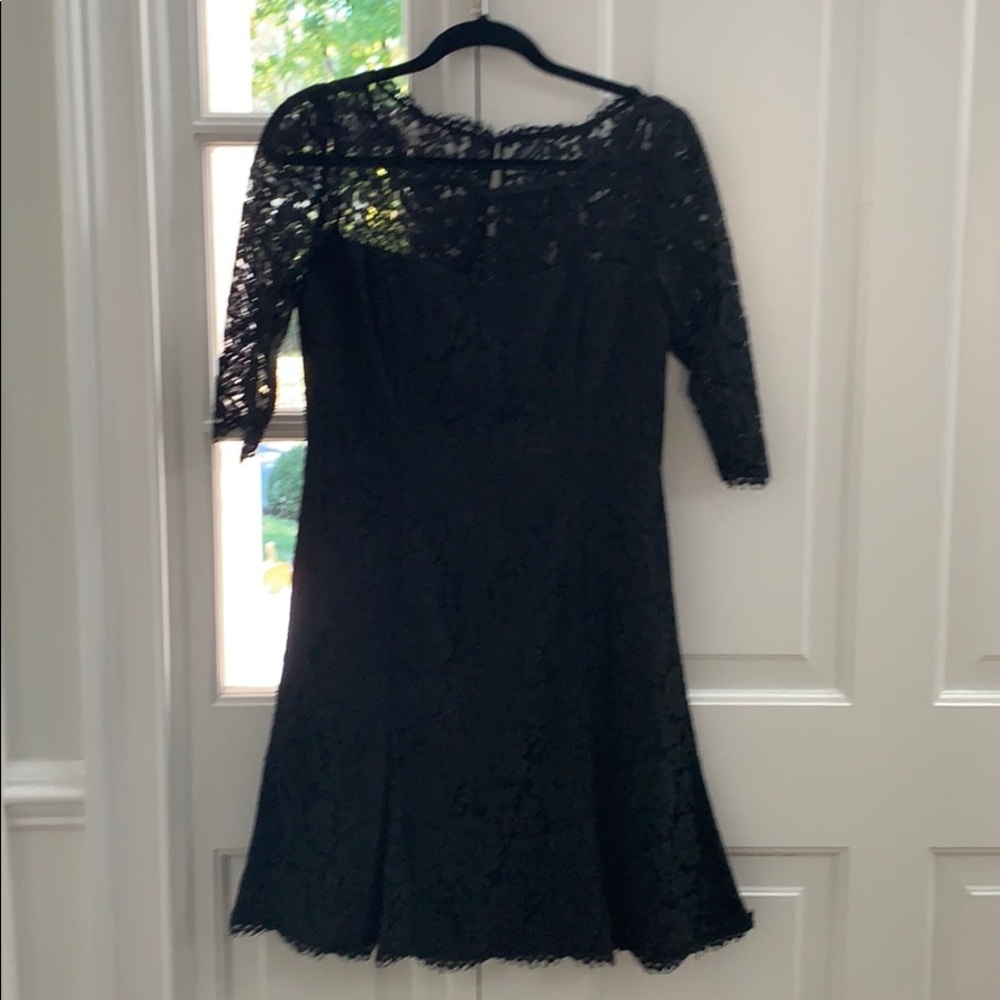 Black lace Eliza J for and flare dress
